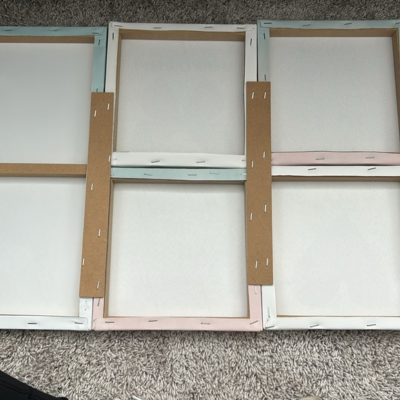 Canvas art, set of 6. Girls room butterfly inspirational quotes. Pink, blue - Picture 5 of 5